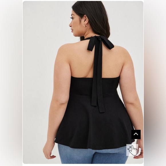 Foxy Halter Neck Peplum Top - Picture 3 of 4